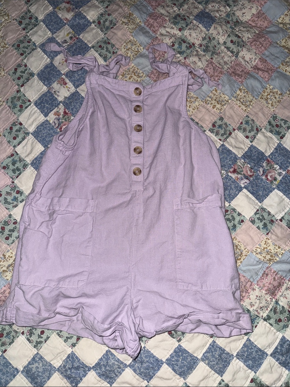 O'Neill Lavender Tie-Shoulder Romper